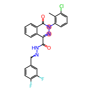 3-(3-CHLORO-2-METHYLPHENYL)-N'-[(E)-(3,4-DIFLUOROPHENYL)METHYLIDENE]-4-OXO-3,4-DIHYDRO-1-PHTHALAZINECARBOHYDRAZIDE