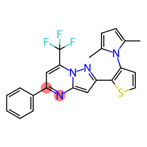 2-[3-(2,5-DIMETHYL-1H-PYRROL-1-YL)-2-THIENYL]-5-PHENYL-7-(TRIFLUOROMETHYL)PYRAZOLO[1,5-A]PYRIMIDINE