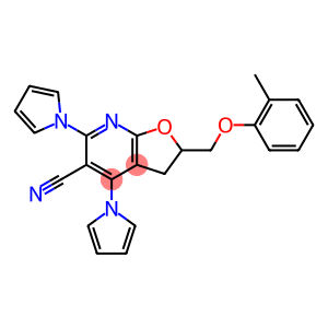 2-[(2-METHYLPHENOXY)METHYL]-4,6-DI(1H-PYRROL-1-YL)-2,3-DIHYDROFURO[2,3-B]PYRIDINE-5-CARBONITRILE