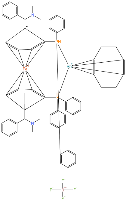 (ALPHA R, ALPHA''R'')-2,2''-BIS(A-N,N-DIMETHYLAMINOBENZYL)-(S,S)-1,1''-BIS-(DIPHENYLPHOSPHINO)-FERROCENE-(1,5-CYCLOOCTADIENE)-RHODIUM(I)]-TETRAFLUOROBORATE