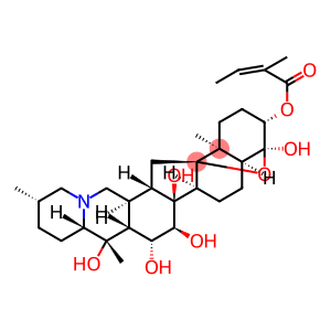4α,9α-Epoxycevane-3β,4β,14α,15α,16β,20β-hexol 3-[(Z)-2-methyl-2-butenoate]