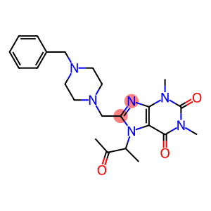 8-[(4-benzylpiperazin-1-yl)methyl]-1,3-dimethyl-7-(3-oxobutan-2-yl)purine-2,6-dione