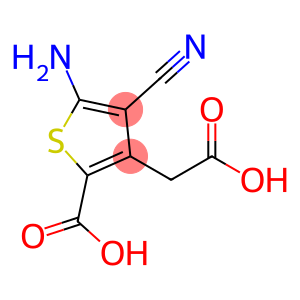 3-Thiopheneacetic acid, 5-amino-2-carboxy-4-cyano-