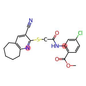 methyl 4-chloro-2-({[(3-cyano-6,7,8,9-tetrahydro-5H-cyclohepta[b]pyridin-2-yl)sulfanyl]acetyl}amino)benzoate