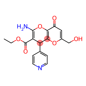 Pyrano[3,2-b]pyran-3-carboxylic acid, 2-amino-4,8-dihydro-6-(hydroxymethyl)-8-oxo-4-(4-pyridinyl)-, ethyl ester