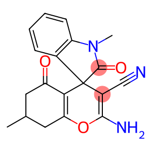 2-amino-1',7-dimethyl-1',3',5,6,7,8-hexahydro-2',5-dioxospiro[4H-chromene-4,3'-(2'H)-indole]-3-carbonitrile