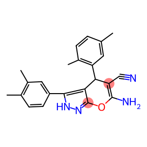 6-amino-4-(2,5-dimethylphenyl)-3-(3,4-dimethylphenyl)-2,4-dihydropyrano[2,3-c]pyrazole-5-carbonitrile