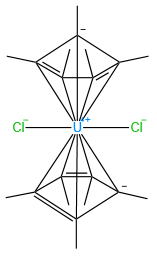 dichlorouranium, 1,2,3,4,5-pentamethylcyclopentane