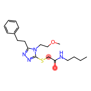 N-butyl-2-{[4-(2-methoxyethyl)-5-(2-phenylethyl)-4H-1,2,4-triazol-3-yl]sulfanyl}acetamide