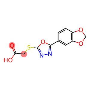 2-((5-(苯并[d][1,3]二氧戊环-5-基)-1,3,4-噁二唑-2-基)硫)乙酸