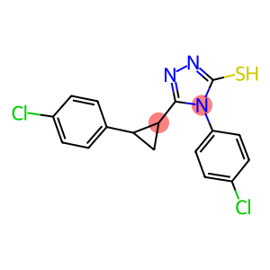 4-(4-chlorophenyl)-5-[2-(4-chlorophenyl)cyclopropyl]-4H-1,2,4-triazol-3-yl hydrosulfide
