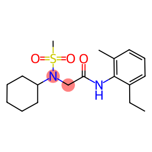 2-[cyclohexyl(methylsulfonyl)amino]-N-(2-ethyl-6-methylphenyl)acetamide