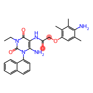 Acetamide,  N-[6-amino-3-ethyl-1,2,3,4-tetrahydro-1-(1-naphthalenyl)-2,4-dioxo-5-pyrimidinyl]-2-(4-amino-2,3,5-trimethylphenoxy)-