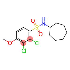 2,3-dichloro-N-cycloheptyl-4-methoxybenzenesulfonamide