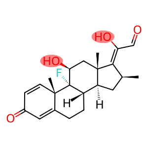 Pregna-1,4,17(20)-trien-21-al, 9-fluoro-11,20-dihydroxy-16-methyl-3-oxo-, (11β,16β)- (9CI)