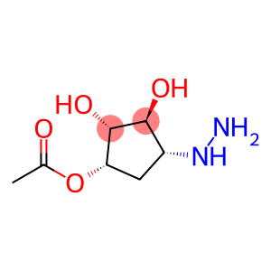 1,2,3-Cyclopentanetriol,4-hydrazino-,1-acetate,(1S,2S,3S,4R)-(9CI)