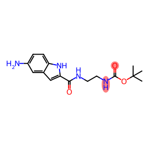 Carbamic acid, [2-[[(5-amino-1H-indol-2-yl)carbonyl]amino]ethyl]-, 1,1-dimethylethyl ester (9CI)