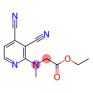 Glycine,  N-(3,4-dicyano-2-pyridinyl)-N-methyl-,  ethyl  ester