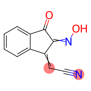 Acetonitrile, [2,3-dihydro-2-(hydroxyimino)-3-oxo-1H-inden-1-ylidene]- (9CI)