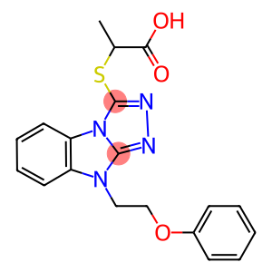 2-{[9-(2-phenoxyethyl)-9H-[1,2,4]triazolo[4,3-a]benzimidazol-3-yl]sulfanyl}propanoic acid