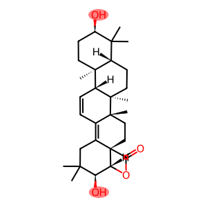 Oleana-11,13(18)-dien-28-oic acid, 3,21,22-trihydroxy-, β-lactone, (3α,21α,22β)-