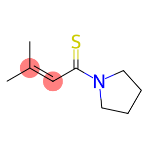 Pyrrolidine,  1-(3-methyl-1-thioxo-2-butenyl)-  (9CI)