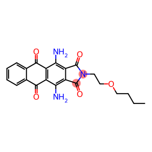 4,11-Diamino-2-(2-butoxyethyl)-1H-naphth[2,3-f]isoindole-1,3,5,10(2H)-tetrone