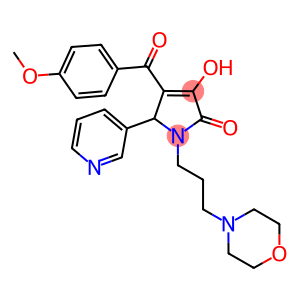 3-hydroxy-4-(4-methoxybenzoyl)-1-[3-(4-morpholinyl)propyl]-5-(3-pyridinyl)-1,5-dihydro-2H-pyrrol-2-one