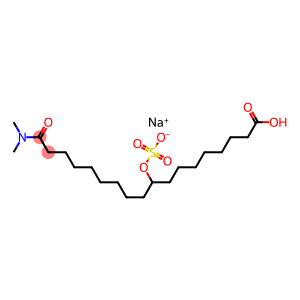 sodium hydrogen N,N-dimethyl-10-(sulphonatooxy)octadecanamidate