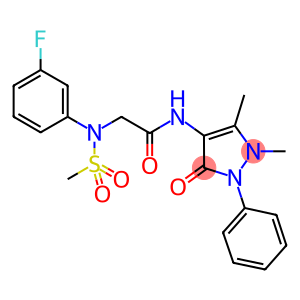 N-(1,5-dimethyl-3-oxo-2-phenyl-2,3-dihydro-1H-pyrazol-4-yl)-2-[3-fluoro(methylsulfonyl)anilino]acetamide