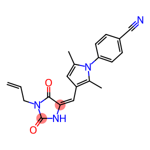 4-{3-[(1-allyl-2,5-dioxo-4-imidazolidinylidene)methyl]-2,5-dimethyl-1H-pyrrol-1-yl}benzonitrile