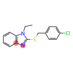 1H-BENZIMIDAZOLE, 2-[[(4-CHLOROPHENYL)METHYL]THIO]-1-ETHYL-