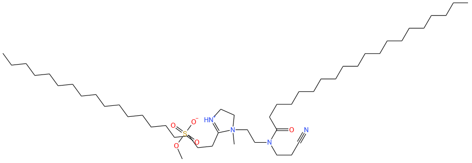 1-[2-[(2-cyanoethyl)(1-oxoicosyl)amino]ethyl]-4,5-dihydro-1-methyl-2-nonadecyl-1H-imidazolium methyl sulphate