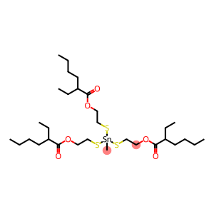 Hexanoic acid, 2-ethyl-, (methylstannylidyne)tris(thio-2,1-ethanediyl) ester