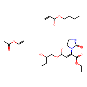 2-Butenedioic acid (2Z)-, 2-hydroxybutyl 2-(2-oxo-1-imidazolidinyl)eth yl ester, polymer with butyl 2-propenoate and ethenyl acetate