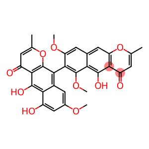 5,5',6'-Trihydroxy-6,8,8'-trimethoxy-2,2'-dimethyl-7,10'-bi[4H-naphtho[2,3-b]pyran]-4,4'-dione