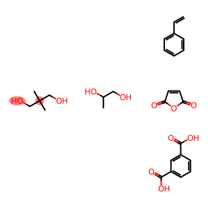 1,3-Benzenedicarboxylic acid, polymer with 2,2-dimethyl-1,3-propanediol, ethenylbenzene, 2,5-furandione and 1,2-propanediol