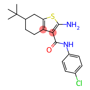 2-AMINO-6-TERT-BUTYL-N-(4-CHLOROPHENYL)-4,5,6,7-TETRAHYDRO-1-BENZOTHIOPHENE-3-CARBOXAMIDE