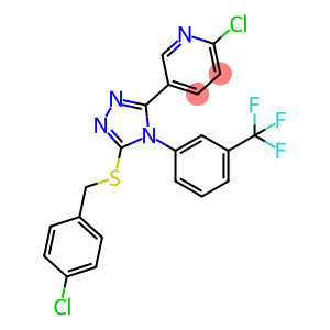 Pyridine, 2-chloro-5-[5-[[(4-chlorophenyl)methyl]thio]-4-[3-(trifluoromethyl)phenyl]-4H-1,2,4-triazol-3-yl]-