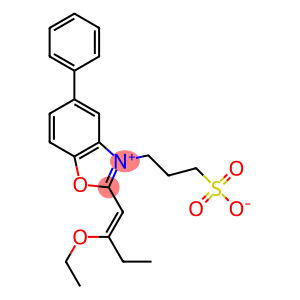 Benzoxazolium, 2-(2-ethoxy-1-butenyl)-5-phenyl-3-(3-sulfopropyl)-, inner salt