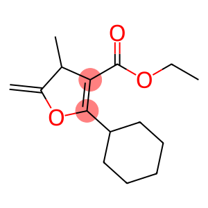 3-Furancarboxylic acid, 2-cyclohexyl-4,5-dihydro-4-methyl-5-methylene-, ethyl ester