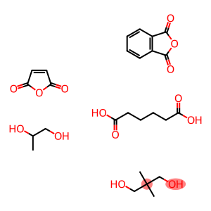 Hexanedioic acid, polymer with 2,2-dimethyl-1,3-propanediol, 2,5-furandione, 1,3-isobenzofurandione and 1,2-propanediol