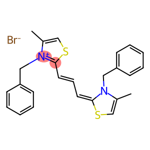 3-benzyl-2-[3-[3-benzyl-4-methyl-3H-thiazol-2-ylidene]prop-1-enyl]-4-methylthiazolium bromide
