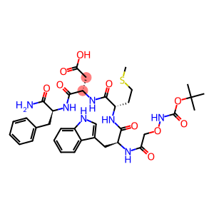(3S)-3-[[(1S)-1-carbamoyl-2-phenyl-ethyl]carbamoyl]-3-[[(2S)-2-[[(2S)- 3-(1H-indol-3-yl)-2-[[2-(tert-butoxycarbonylamino)oxyacetyl]amino]prop anoyl]amino]-4-methylsulfanyl-butanoyl]amino]propanoic acid