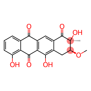 3,4-Dihydro-2,5,7-trihydroxy-3-methoxy-2-methyl-1,6,11(2H)-naphthacenetrione