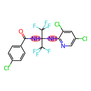 4-chloro-N-[1-[(3,5-dichloro-2-pyridinyl)amino]-2,2,2-trifluoro-1-(trifluoromethyl)ethyl]benzamide