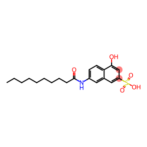 4-Hydroxy-7-(decanoylamino)-2-naphthalenesulfonic acid