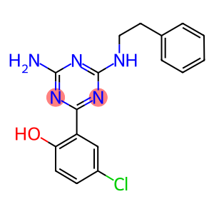 2-{4-amino-6-[(2-phenylethyl)amino]-1,3,5-triazin-2-yl}-4-chlorophenol