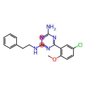 N-[4-amino-6-(5-chloro-2-methoxyphenyl)-1,3,5-triazin-2-yl]-N-(2-phenylethyl)amine