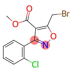 4-Isoxazolecarboxylicacid,5-(bromomethyl)-3-(2-chlorophenyl)-,methylester(9CI)